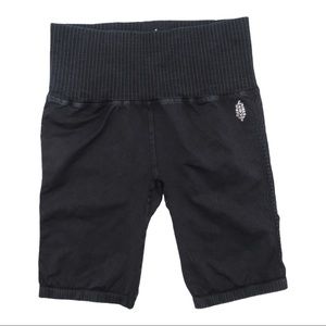 Washed Black Free People Good Karma Bike Shorts #2
